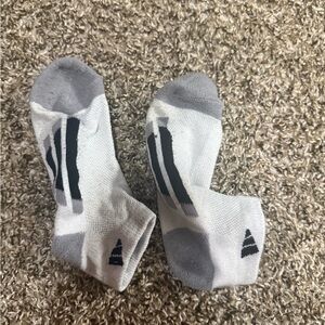 used worn  Women's White and Gray Socks